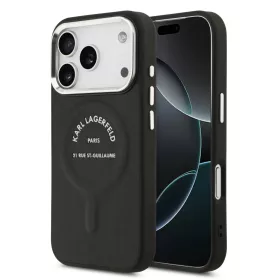   Karl Lagerfeld PU RSG Logo MagSafe tok, iPhone 17 Pro Max - fekete