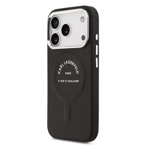 Karl Lagerfeld PU RSG Logo MagSafe tok, iPhone 17 Pro Max - fekete