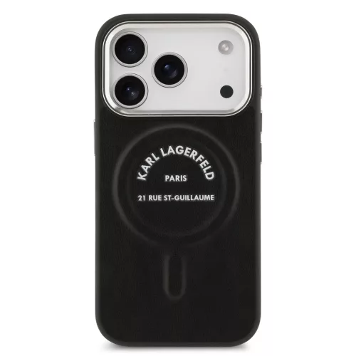 Karl Lagerfeld PU RSG Logo MagSafe tok, iPhone 17 Pro Max - fekete