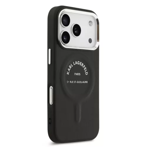 Karl Lagerfeld PU RSG Logo MagSafe tok, iPhone 17 Pro Max - fekete