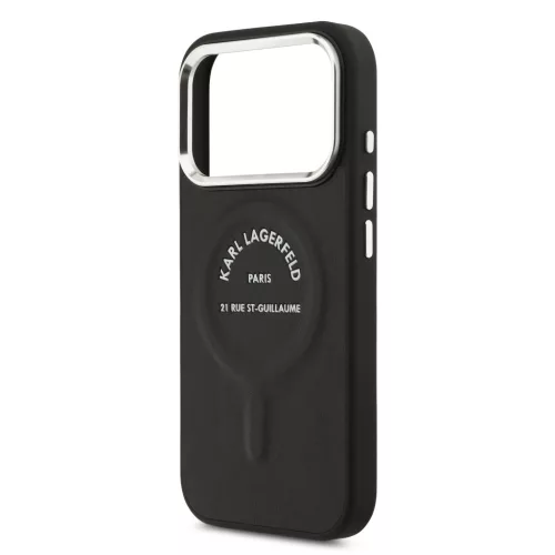 Karl Lagerfeld PU RSG Logo MagSafe tok, iPhone 17 Pro Max - fekete