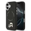 Karl Lagerfeld Grained PU Repeated Logo MagSafe tok Apple iPhone 17 készülékhez – Fekete