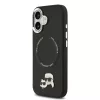 Karl Lagerfeld Grained PU Repeated Logo MagSafe tok Apple iPhone 17 készülékhez – Fekete