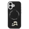 Karl Lagerfeld Grained PU Repeated Logo MagSafe tok Apple iPhone 17 készülékhez – Fekete