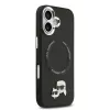 Karl Lagerfeld Grained PU Repeated Logo MagSafe tok Apple iPhone 17 készülékhez – Fekete