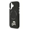 Karl Lagerfeld Grained PU Repeated Logo MagSafe tok Apple iPhone 17 készülékhez – Fekete