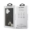 Karl Lagerfeld Grained PU Repeated Logo MagSafe tok Apple iPhone 17 készülékhez – Fekete