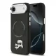 Karl Lagerfeld PU Karl and Choupette Heads Pins MagSafe iPhone Air tok – fekete