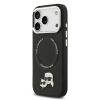 Karl Lagerfeld PU Karl and Choupette Heads Pins MagSafe tok, iPhone 17 Pro - fekete
