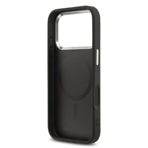 Karl Lagerfeld PU Karl and Choupette Heads Pins MagSafe tok, iPhone 17 Pro - fekete