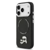 Karl Lagerfeld PU Karl and Choupette Heads Pins MagSafe tok, iPhone 17 Pro Max - fekete