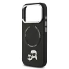 Karl Lagerfeld PU Karl and Choupette Heads Pins MagSafe tok, iPhone 17 Pro Max - fekete