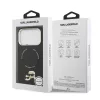 Karl Lagerfeld PU Karl and Choupette Heads Pins MagSafe tok, iPhone 17 Pro Max - fekete