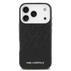 Karl Lagerfeld Grained PU Repeated Logo MagSafe tok,  iPhone 17 Pro Max - fekete
