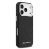 Karl Lagerfeld Grained PU Repeated Logo MagSafe tok,  iPhone 17 Pro Max - fekete