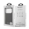 Karl Lagerfeld Grained PU Repeated Logo MagSafe tok,  iPhone 17 Pro Max - fekete