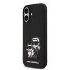 Karl Lagerfeld Liquid Silicone K&CH Sketch MagSafe tok, iPhone 17 - fekete