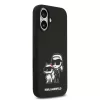Karl Lagerfeld Liquid Silicone K&CH Sketch MagSafe tok, iPhone 17 - fekete