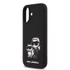 Karl Lagerfeld Liquid Silicone K&CH Sketch MagSafe tok, iPhone 17 - fekete