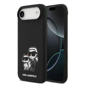   Karl Lagerfeld Liquid Silicone K&CH Sketch MagSafe tok, iPhone Air - fekete