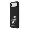 Karl Lagerfeld Liquid Silicone K&CH Sketch MagSafe tok, iPhone Air - fekete