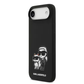   Karl Lagerfeld Liquid Silicone K&CH Sketch MagSafe tok, iPhone Air - fekete