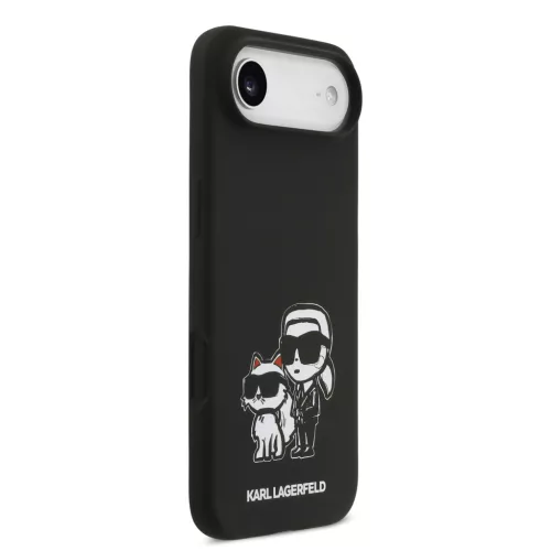 Karl Lagerfeld Liquid Silicone K&CH Sketch MagSafe tok, iPhone Air - fekete