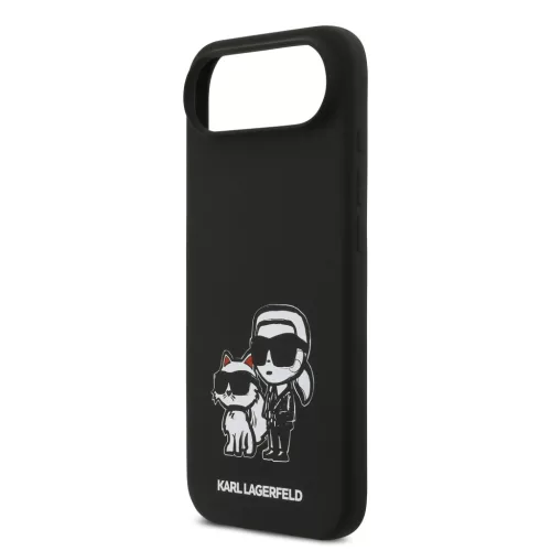 Karl Lagerfeld Liquid Silicone K&CH Sketch MagSafe tok, iPhone Air - fekete