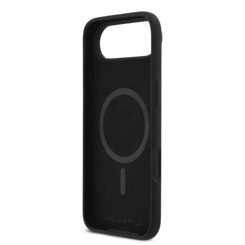 Karl Lagerfeld Liquid Silicone K&CH Sketch MagSafe tok, iPhone Air - fekete