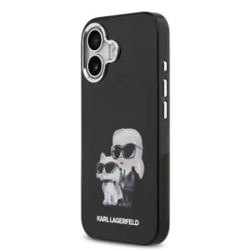   Karl Lagerfeld IML Aquarelle Karl and Choupette tok, iPhone 17 - fekete