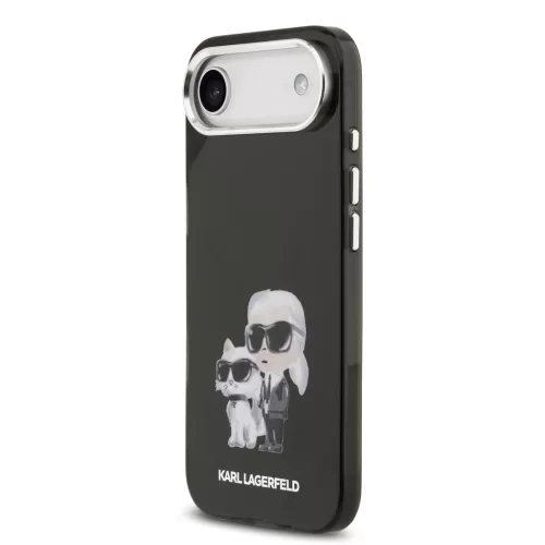 iPhone Air Karl Lagerfeld IML Aquarelle Karl and Choupette tok - fekete