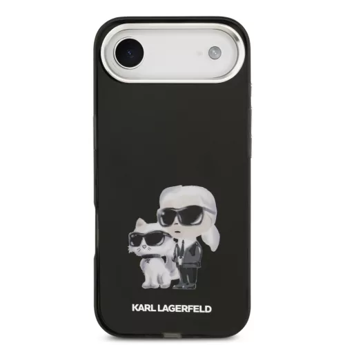 iPhone Air Karl Lagerfeld IML Aquarelle Karl and Choupette tok - fekete