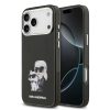 Karl Lagerfeld IML Aquarelle Karl and Choupette tok, iPhone 17 Pro - fekete