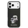 Karl Lagerfeld IML Aquarelle Karl and Choupette tok, iPhone 17 Pro - fekete