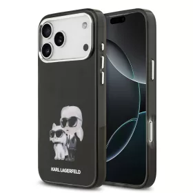  Karl Lagerfeld IML Aquarelle Karl and Choupette tok, iPhone 17 Pro Max - fekete