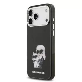   Karl Lagerfeld IML Aquarelle Karl and Choupette tok, iPhone 17 Pro Max - fekete