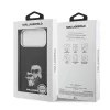 Karl Lagerfeld IML Aquarelle Karl and Choupette tok, iPhone 17 Pro Max - fekete