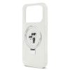 Karl Lagerfeld Ringstand Karl and Choupette MagSafe tok, iPhone 17 Pro - fehér