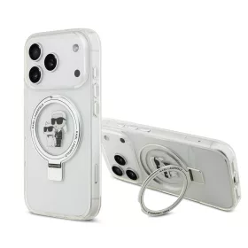   Karl Lagerfeld Ringstand Karl and Choupette MagSafe tok, iPhone 17 Pro Max - fehér