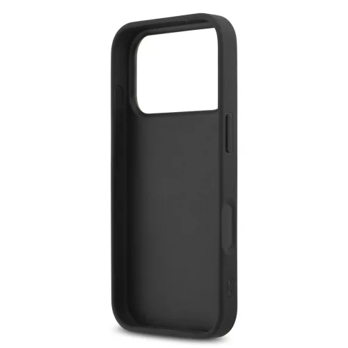 Karl Lagerfeld Fixed Glitter Metal Ikonik tok,  iPhone 17 Pro - fekete