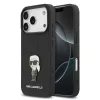 Karl Lagerfeld Fixed Glitter Metal Ikonik tok,  iPhone 17 Pro Max - fekete
