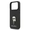 Karl Lagerfeld Fixed Glitter Metal Ikonik tok,  iPhone 17 Pro Max - fekete