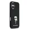 Karl Lagerfeld Liquid Silicone Metal Ikonik iPhone 17 tok – fekete