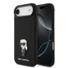 Karl Lagerfeld Liquid Silicone Metal Ikonik iPhone Air tok – fekete