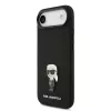 Karl Lagerfeld Liquid Silicone Metal Ikonik iPhone Air tok – fekete
