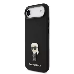   Karl Lagerfeld Liquid Silicone Metal Ikonik iPhone Air tok – fekete