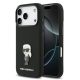Karl Lagerfeld Liquid Silicone Metal Ikonik tok, iPhone 17 Pro - fekete