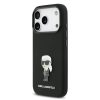 Karl Lagerfeld Liquid Silicone Metal Ikonik tok, iPhone 17 Pro - fekete