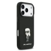 Karl Lagerfeld Liquid Silicone Metal Ikonik tok, iPhone 17 Pro - fekete