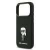 Karl Lagerfeld Liquid Silicone Metal Ikonik tok, iPhone 17 Pro - fekete